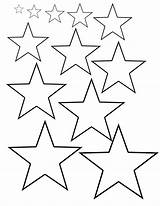 Different Stars Size Tattoo Sizes Template Sheet Templates Coloring Bigger Progressively Visit Artists sketch template