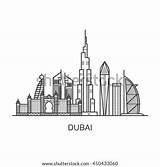 Burj Khalifa Arab Al Vector Pencil Dubai Template Famous Illustration sketch template