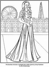 Coloring Pages Kate Dover Publications Royalty Book Fashions Eileen Rudisill Miller Cambridge Duchess Royal Coloriage sketch template