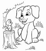 Puppy Coloring Pages Labrador Bird Dog Cute Printable Animals Cat Animal Momjunction Little Ones sketch template