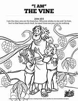 Vine Kids Sunday School John Coloring Am Pages Bible Activities Lesson Branches Lessons Children True Sharefaith Crafts Preschool These Church sketch template