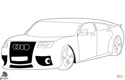 audi car coloring page  printable coloring pages