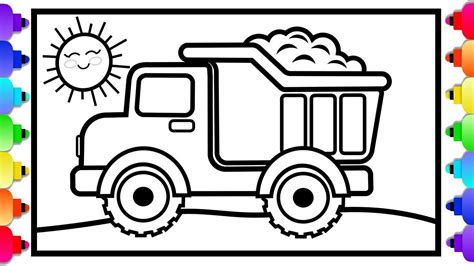 easy dump truck coloring pages tripafethna