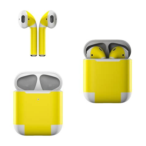 solid state yellow apple airpods skin istyles
