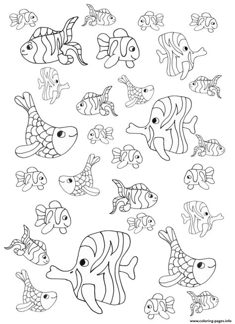 adult  fishes coloring pages printable