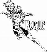 Rogue Coloring Marvel Pages Sketch Adult Colouring Superhero Colour Sketchite Comic Kids Book Template Books sketch template