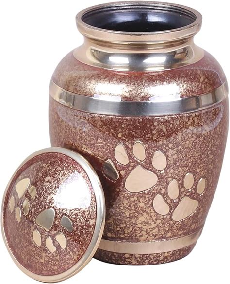 pet cremation urn  ashes  paw print design pet dog cat memorial