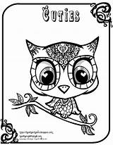 Owl Coloring Pages Cute Owls Baby Sheet Cuties Printable Color Animal Kids Print Tumblr Sheets Creative Pg Adult Eyes Drawing sketch template