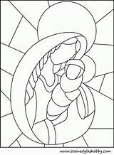 Stained Glass Coloring Jesus Mary Pages Window Holy Patterns Pattern Outline Vidrieras Christmas Nativity Quilt Santa Template Stainedglasshobby Patrones Windows sketch template
