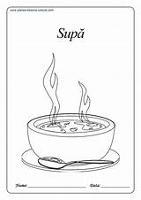 Colorat Planse Alimente Desene Supa Imaginea Trafic sketch template