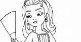 Sofia Amber First Coloring Pages Princess sketch template