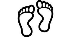 feet outline template clipart library templates printable