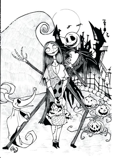 nightmare  christmas coloring pages  getcoloringscom