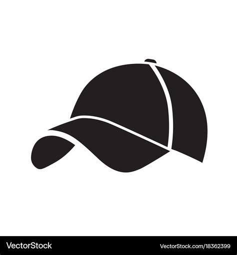 black baseball cap icon royalty  vector image