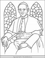 Coloring Pope Paul Saint Thecatholickid Pages September Born Catholic 1897 26th 1978 Papacy August Began Died 1963 June Church 6th sketch template