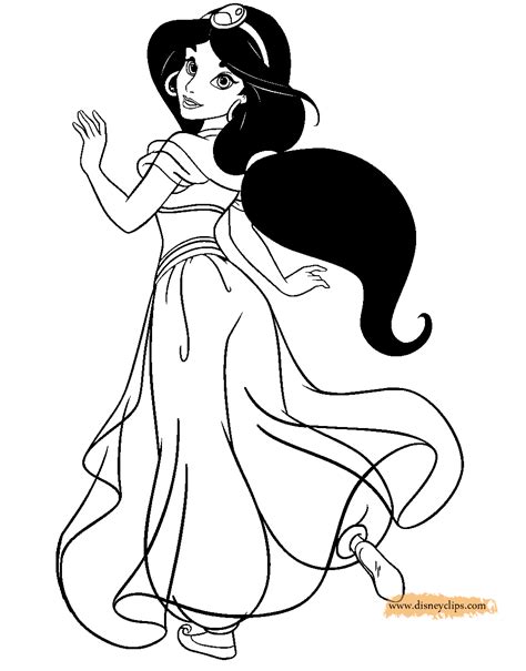 princess jasmine disney coloring page  printable coloring pages