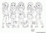 Girls Coloring Friends Lego Pages Printable sketch template