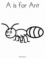 Ant Coloring Pages Book Animal Alphabet Bug Sheet Kids Words Printable Template Outline Sheets Preschool Noodle Mini Letter Twistynoodle Twisty sketch template