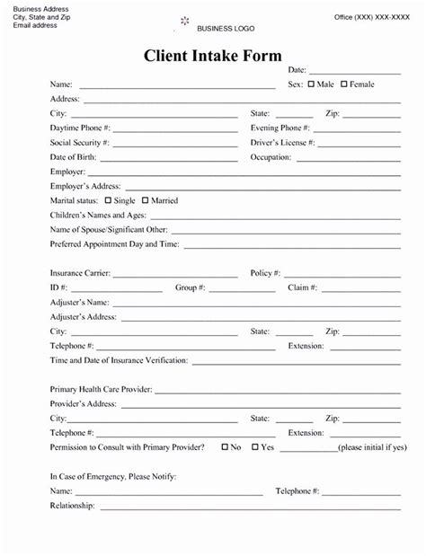 effective counseling intake forms