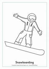 Colouring Snowboarding Winter Olympic Sports Pages Olympics Coloring Activityvillage Printables Preschool Crafts Snowboarder Ski Choose Board Kids Colors Colour Color sketch template