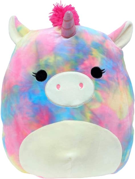 squishmallow rainbow unicorn plush   super soft pillow friend