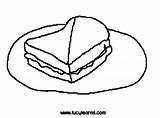 Baloney Sandwiches Dibujo Sanduich sketch template