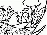 Mewarnai Hutan Pemandangan sketch template