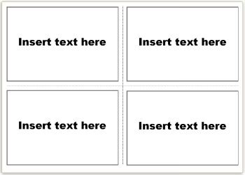 vocabulary flash cards  ms word