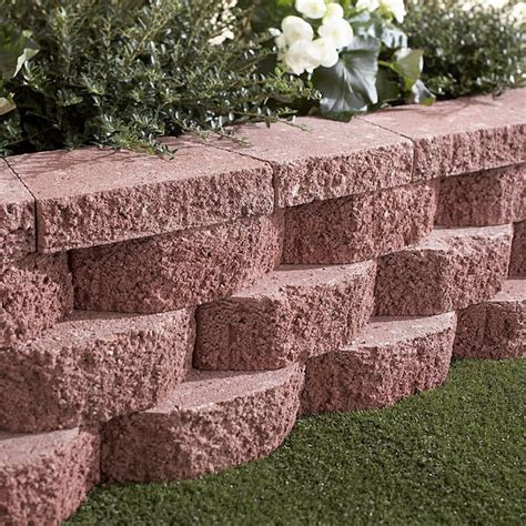 basic red retaining wall block common      actual