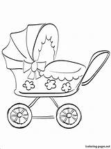 Pages Coloring Stroller Pram Colouring Getcolorings Baby Color sketch template