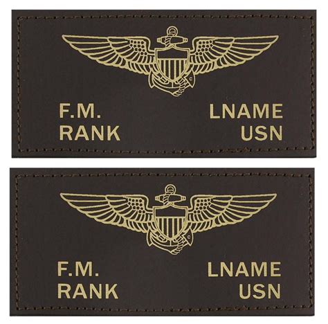 U S Navy Leather Flight Badge Brown Navy Flight Badges – Military