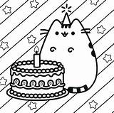 Pusheen Cat Coloring Pages Unicorn Colouring Choose Board Birthday Happy sketch template