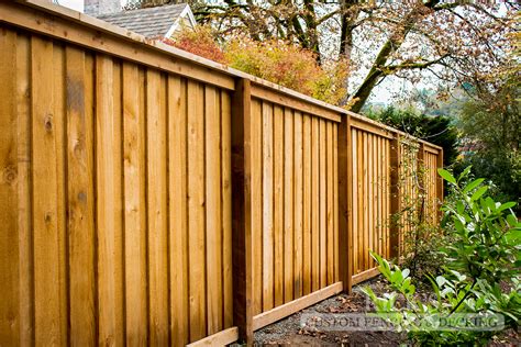 Picture Frame Fencing Constructed From Quality Cedar Material With