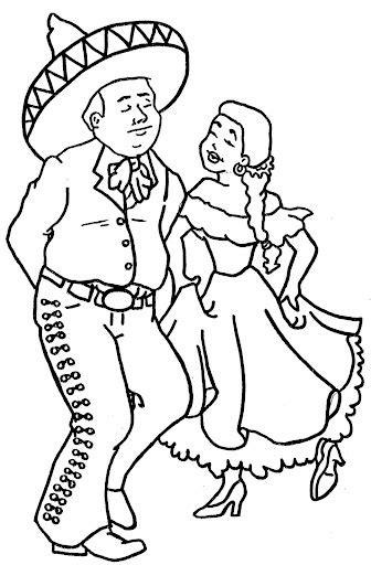 mexican dance coloring pages  world pics