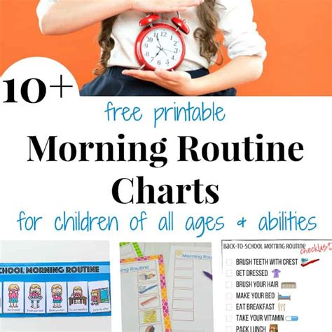 morning routine chart organized