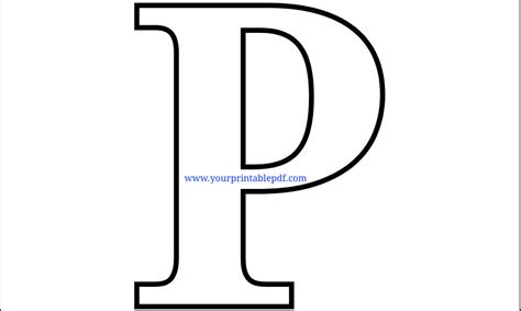 printable  letter p coloring page