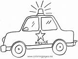 Coloring Police Car Pages Printable Cars Kids sketch template