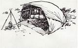 Bushcraft Shelters Tarp Dome sketch template