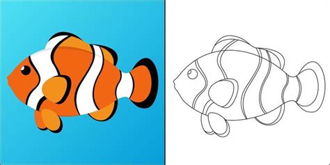 clownfish vector art icons  graphics