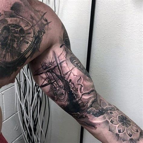 70 ship tattoo ideas for men a sea of sailor designs tattoo sleeve