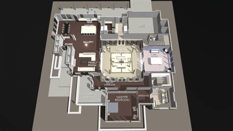 courtyard house floor plan buy royalty   model  metaroy ab sketchfab store