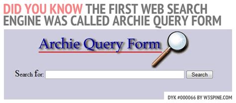 Dyk 000066 The First Web Search Engine Was Called Archie