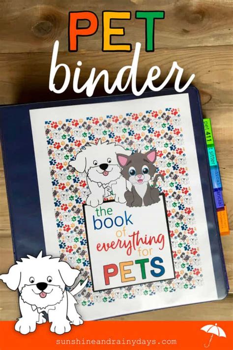 big book    pets pet binder sunshine  rainy days