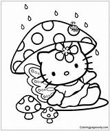Kitty Hello Pages Princess Coloring Color Print sketch template