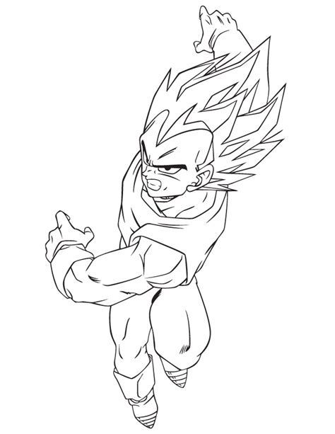 coloring page vegeta dragon ball gt   coloring page
