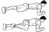 Plank Knee Elbow Workoutlabs Exercise Workout Guide sketch template