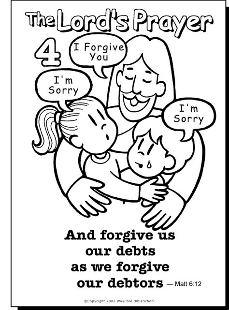 forgive  colouring page school prayer sunday school coloring pages