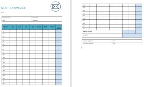 printable time sheets forms