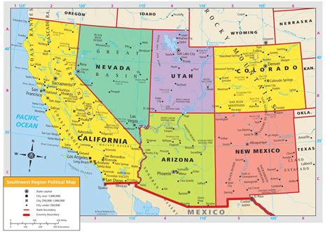 kaart west amerika kaart