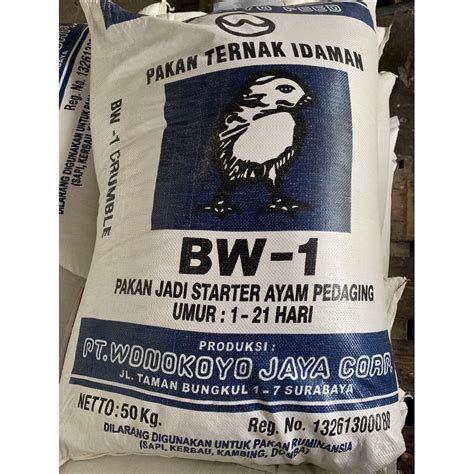 terbaru bw  br pakan ayam ternak voer ayam pedaging br kiloan shopee indonesia